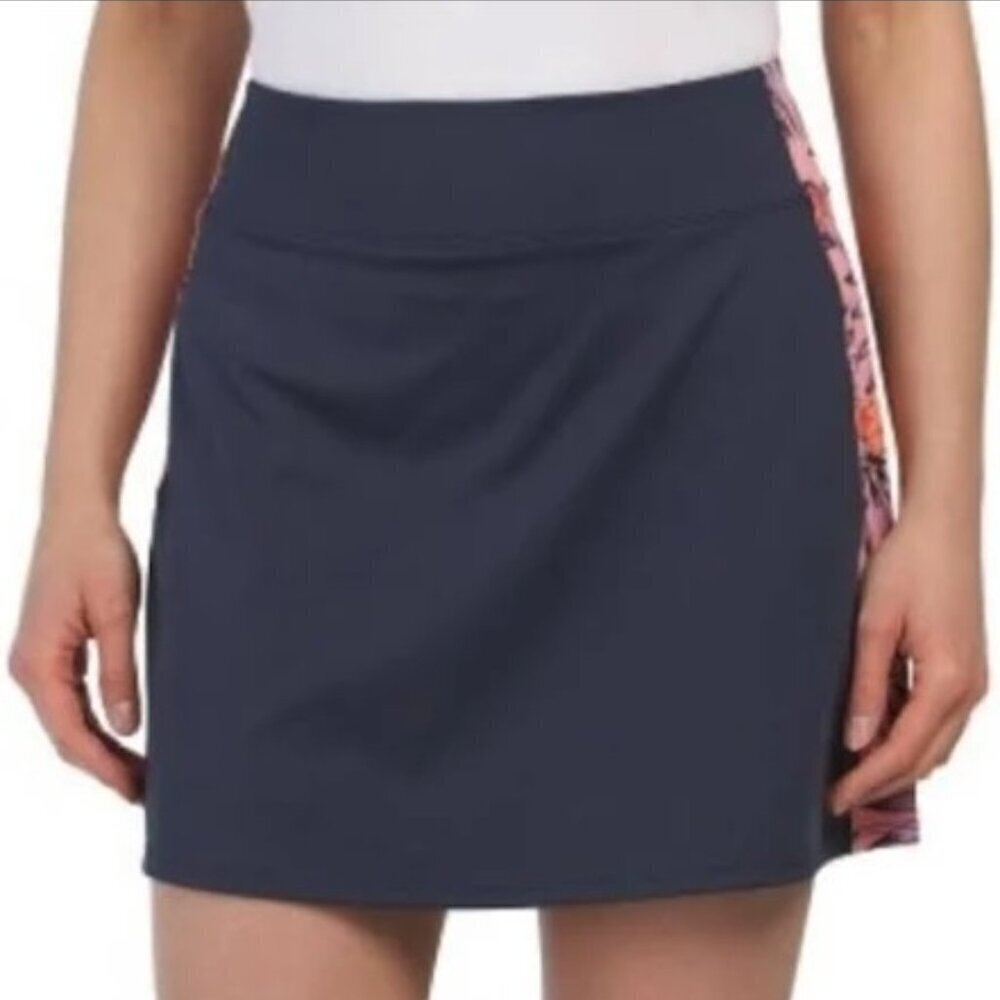 Tommy Bahama Golf Women’s Skort Navy Tropical Quick Dry UPF 50 Size XL - NWT